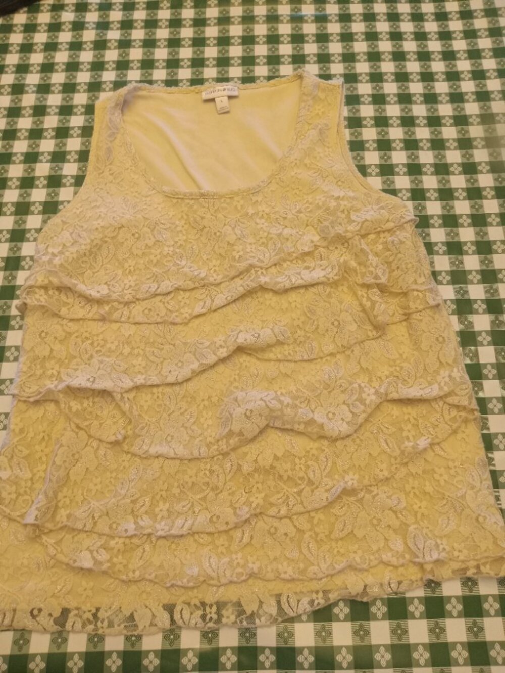 *3 FOR $13* Fashion Bug beige lace tank top